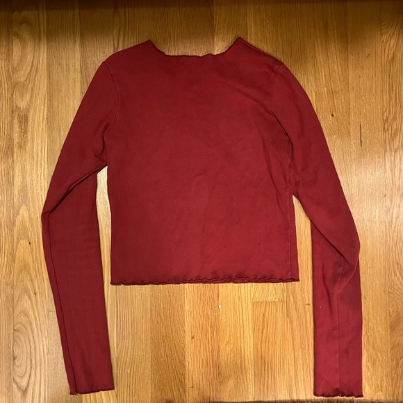 brandy melville long sleeve red top - Picture 2 of 2